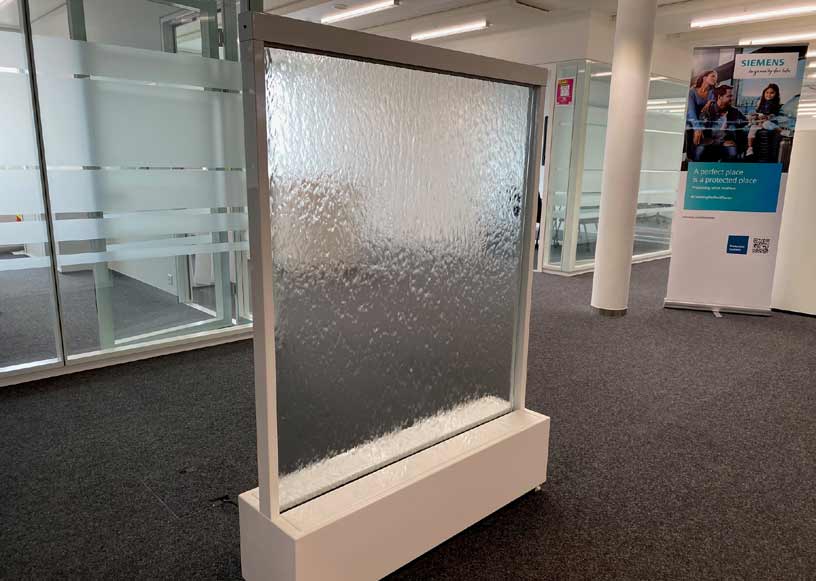 Bürowasserwand in weiß